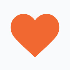 Vector style heart shape symbol logo