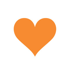 Vector style heart shape symbol logo