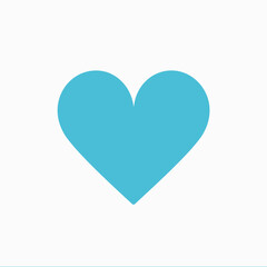 Vector style heart shape symbol logo