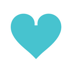 Vector style heart shape symbol logo