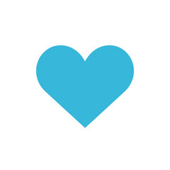Vector style heart shape symbol logo