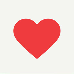 Vector style heart shape symbol logo