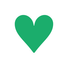 Vector style heart shape symbol logo