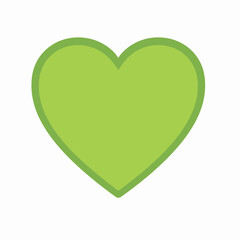 Vector style heart shape symbol logo