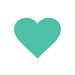 Vector style heart shape symbol logo
