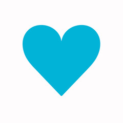 Vector style heart shape symbol logo