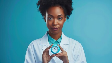 A Doctor Holding a Stopwatch