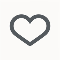 Vector style heart shape symbol logo