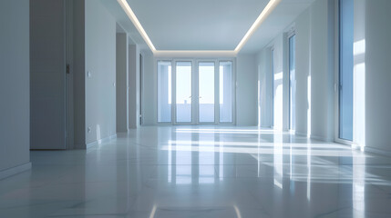 Fototapeta premium modern architecture new empty apartment : Generative AI