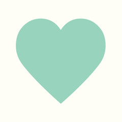 Vector style heart shape symbol logo
