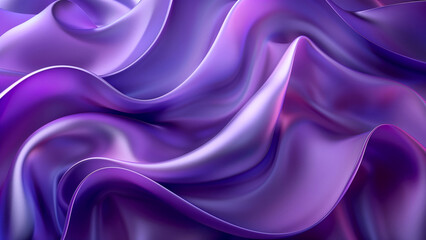 Obraz premium Elegant Purple Satin Fabric Waves: Luxurious Textile Design for Fashion and Home Decor, Perfect for Backgrounds and Abstract Concepts 8K Wallpaper High-resolution