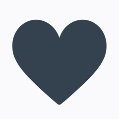 Vector style heart shape symbol logo