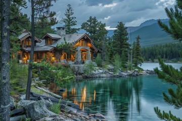 Serenity in the Wild: Lake and Mountain Retreat