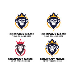 a monkey head with a crown on it