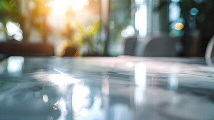 Fototapeta premium table mable in living room design for background : Generative AI