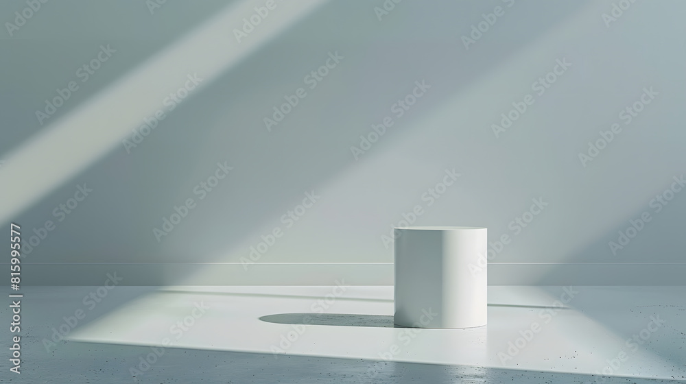Aufkleber Gray background for product presentation with beautiful lights and shadows : Generative AI