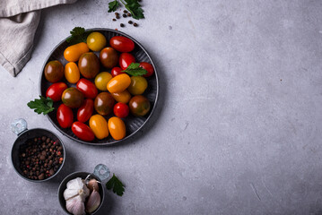 Assortment of different cherry tomatoes