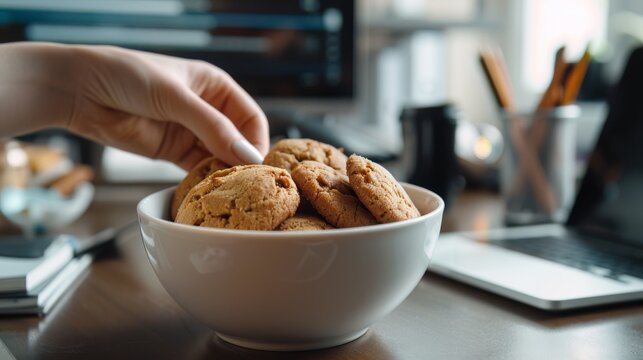A Hand Picking a Cookie