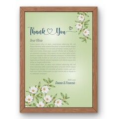 beautiful flower and leaves watercolor wedding invitation card with boho color
