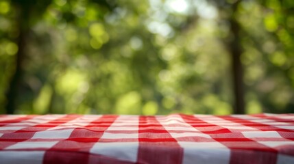 The Red Checkered Picnic Tablecloth