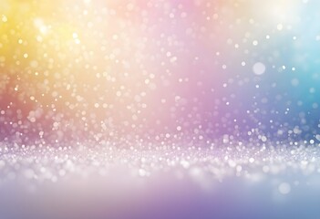 Obraz premium Radiant, out-of-focus abstract banner background with a shimmering array of circular bokeh elements in a vibrant rainbow of colors including violet, cobalt, saffron, and platinum