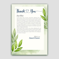 template thank you card ,vector illustration eps 10