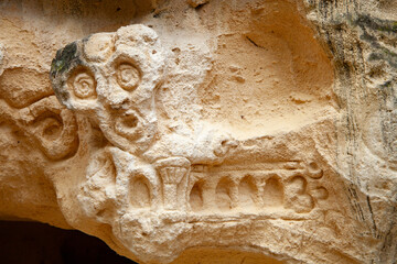 Cecina Etruscan tombs dug into the Bibbona tuff toscany