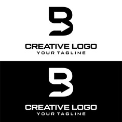 Creative letter b logo design vektor	