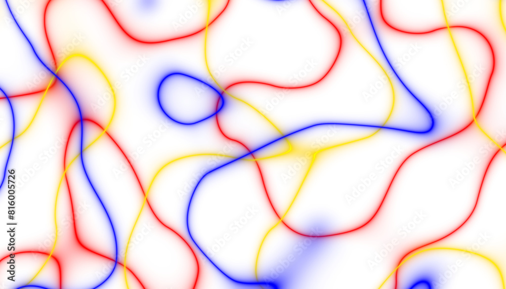 Aufkleber Abstract colorful spectrum thin linear abstract curved wavy wide pattern for background, wallpaper, banner, label etc. Overlay png design