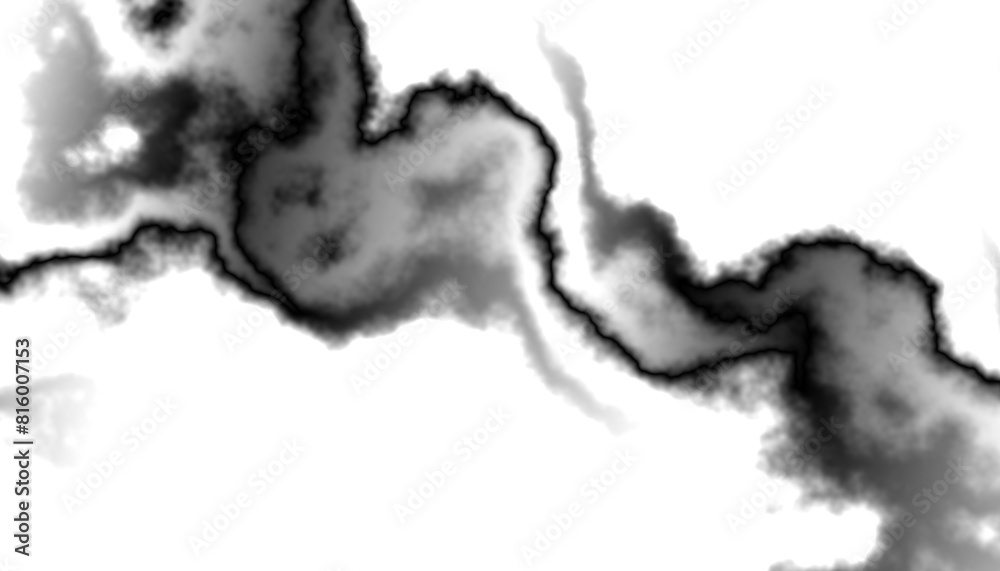 Aufkleber black smoke steam isolated transparent background. fog and mist effect for text or space. overlay wi