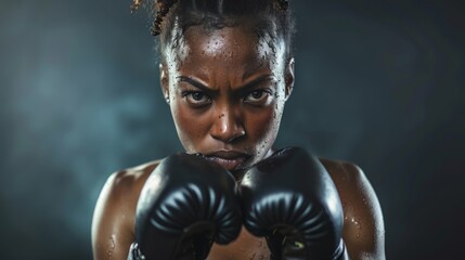 The Focused Female Boxer