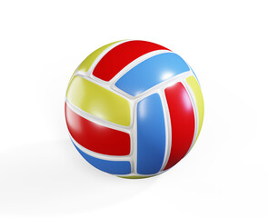 Naklejka premium Red volleyball ball 3d render