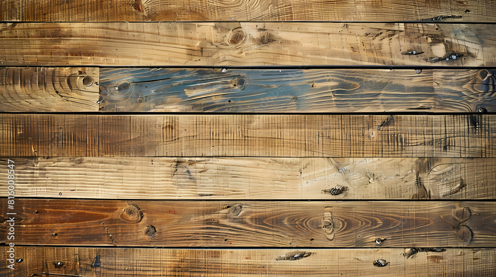 Aufkleber wooden planks wall texture abstract for background : generative ai