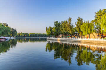 Summer landscape of Shichahai Park in Beijing