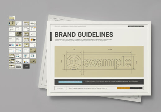 Brandbook Brand Guidelines Template in Beige