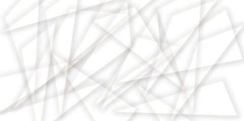Abstract Minimal Geometric background with triangular bright light with soft shadows as pattern. White minimal line design. baseness technology and communication concept Decoration arrow design.	
