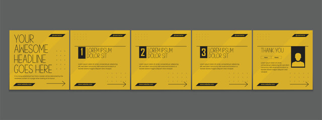 LinkedIn carousel post, social media Instagram carousel post, modern and editable business carousel template design © Tarek Digital