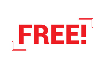 Free Sign Label Red Rubber Stamp Vector Illustration