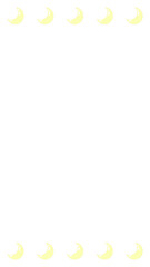 16:9 アニメ風かわいいお月様フレーム⭐︎PNG