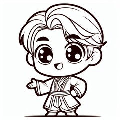 Discover the charming world of this adorable cartoon prince! Perfect for children's books, greeting cards, and more. Add a touch of royalty to your projects today