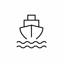 ship shipping cargo port icon