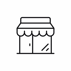 shop building shopping trolley icon