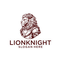 Vintage lion mascot logo vector illustration