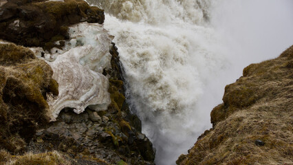 waterfall and rocks
