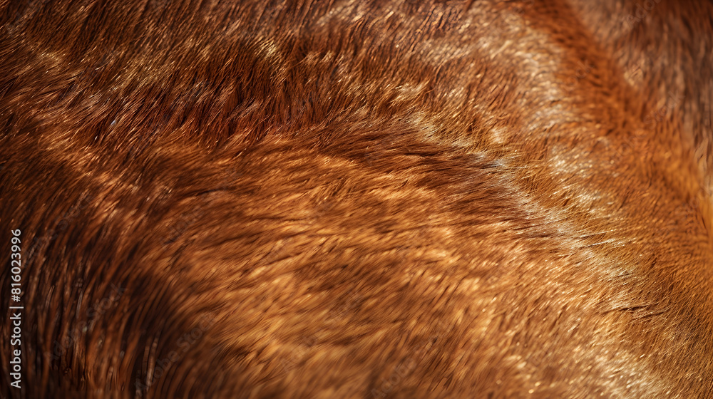 Fototapete Genuine round cowhide texture close up useful as background for any design work : Generative AI