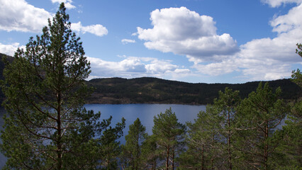 clouds over the lake