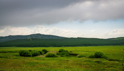 Scenery of the Re'a Line Grassland in Keshiketeng Banner, Chifeng City