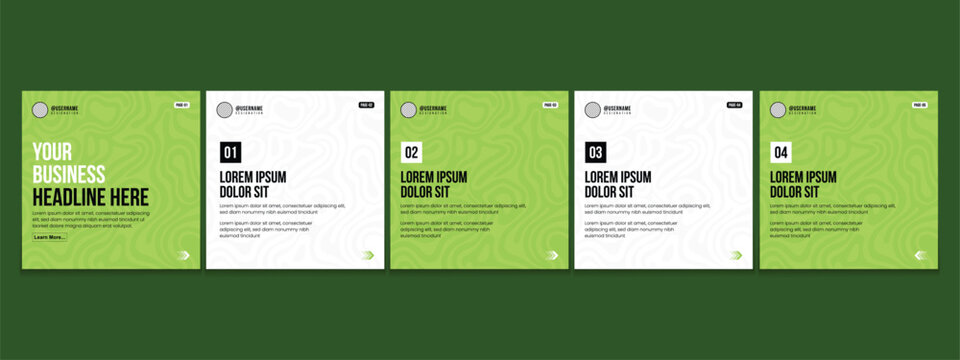 LinkedIn carousel post, social media Instagram carousel post, modern and editable business carousel template design