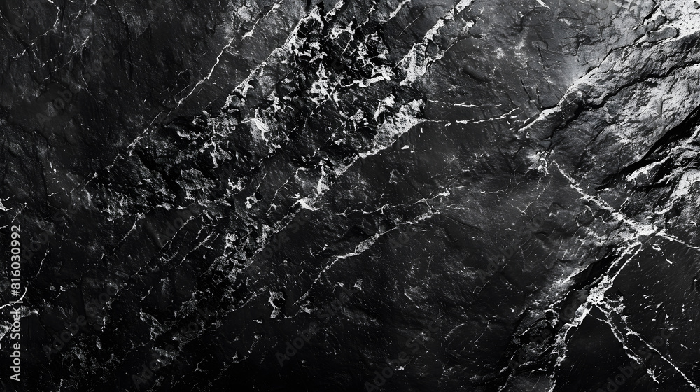 Aufkleber black white stone texture rock surface closeup like a old rough concrete wall dark gray grunge backg