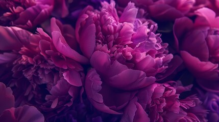 Obraz premium vibrant magenta peony flowers in full bloom floral beauty digital photograph